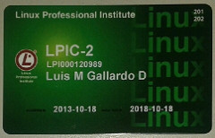 LPIC-2 credential card