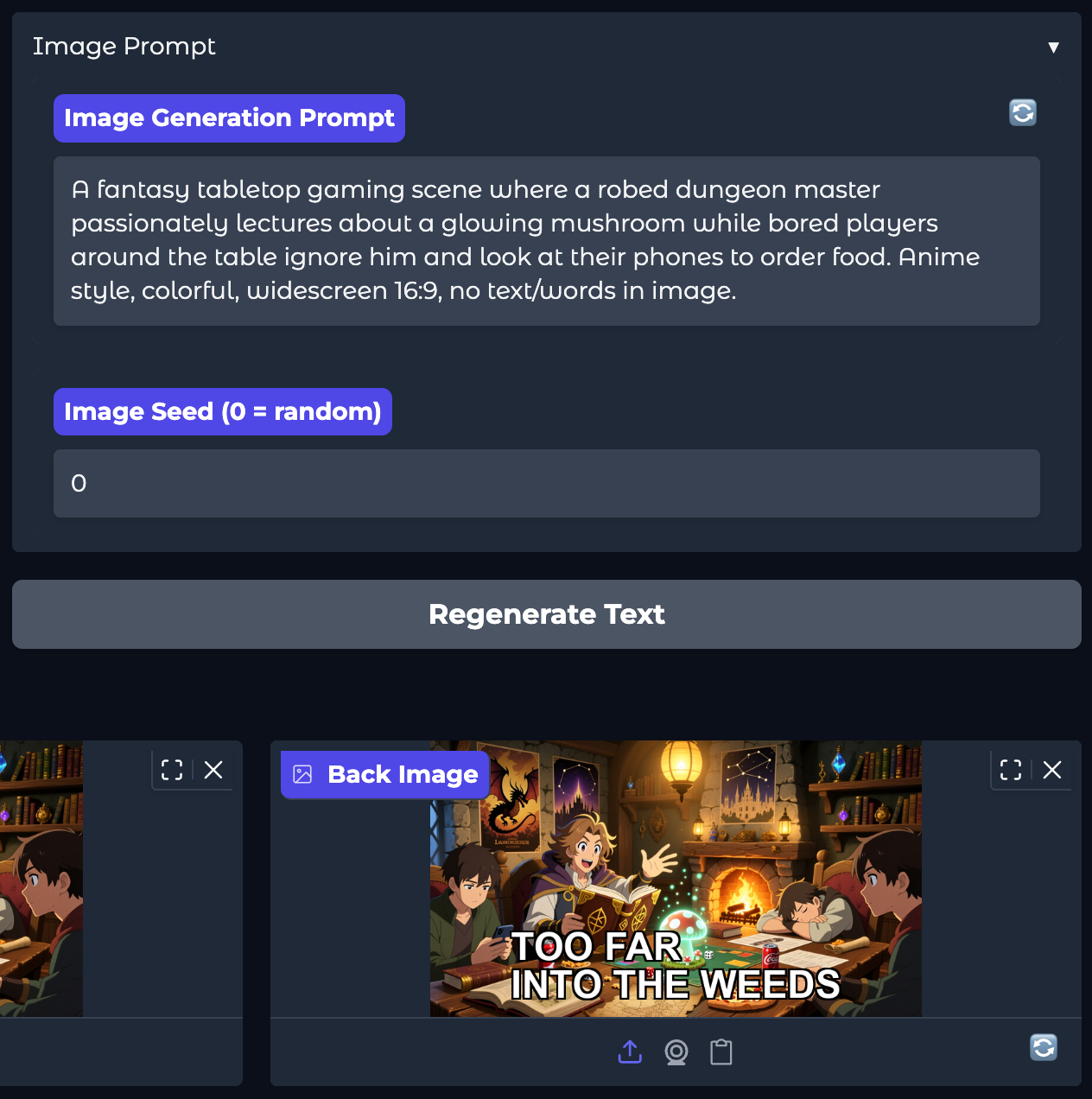 Image prompt generation