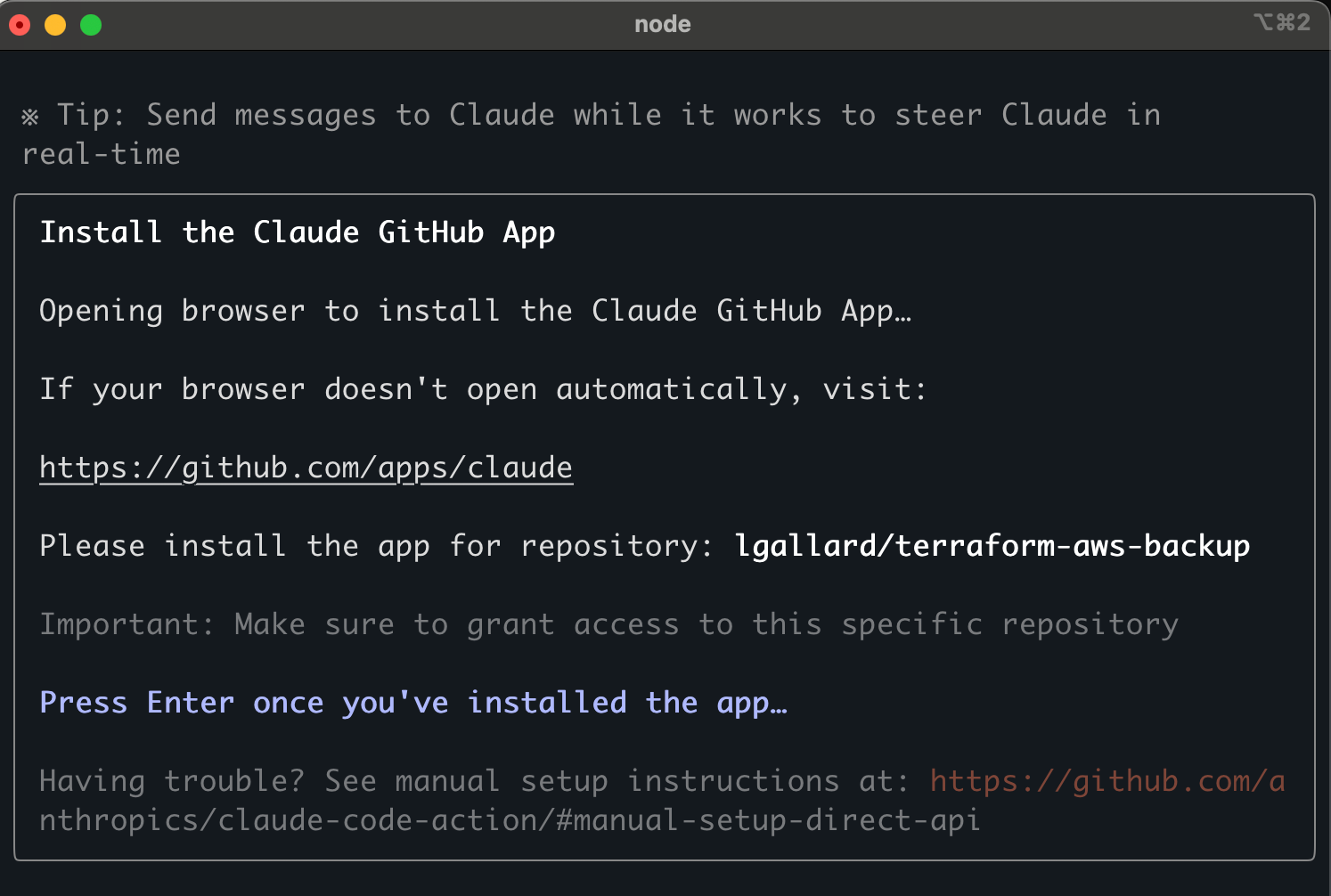 Enter Installation