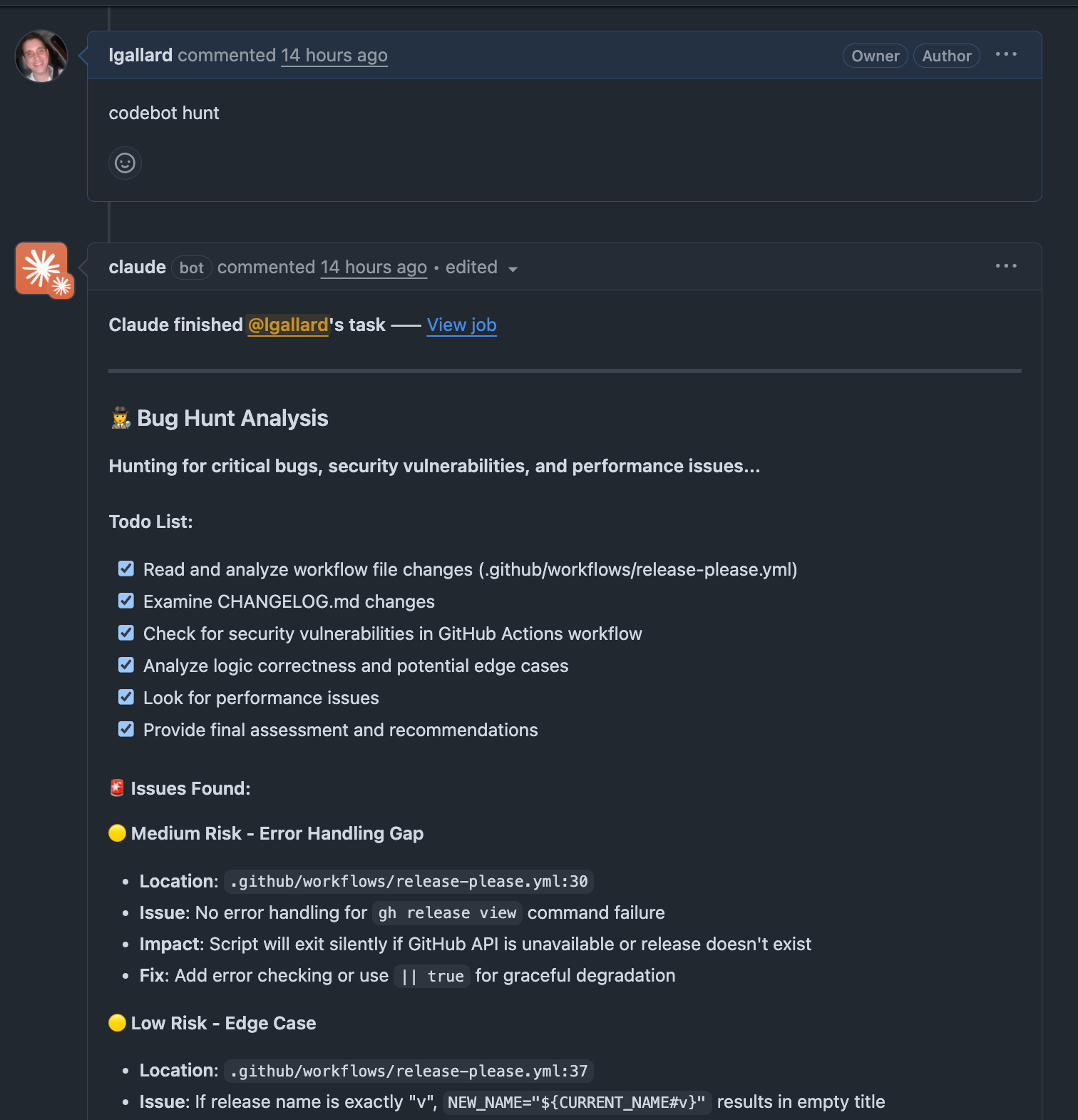 Resultados de CodeBot Hunt