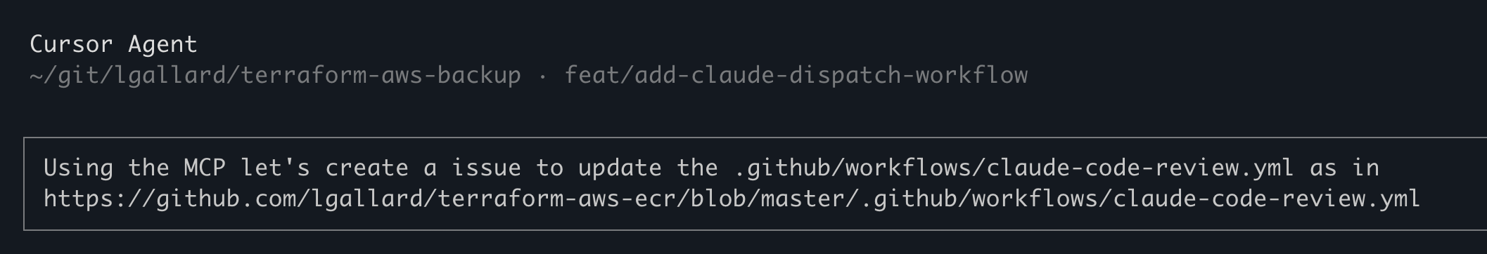 GitHub MCP request